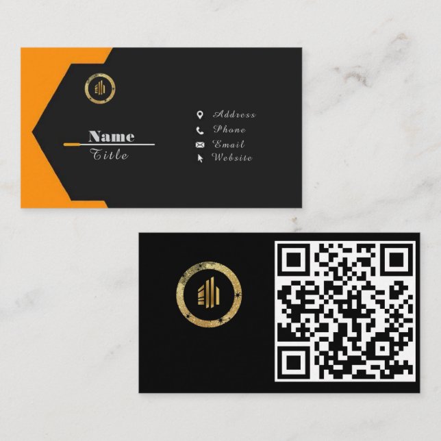 Custom QR code professional Business Card (Front/Back)