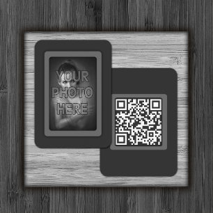 Custom QR Code Profile Photo Business Card