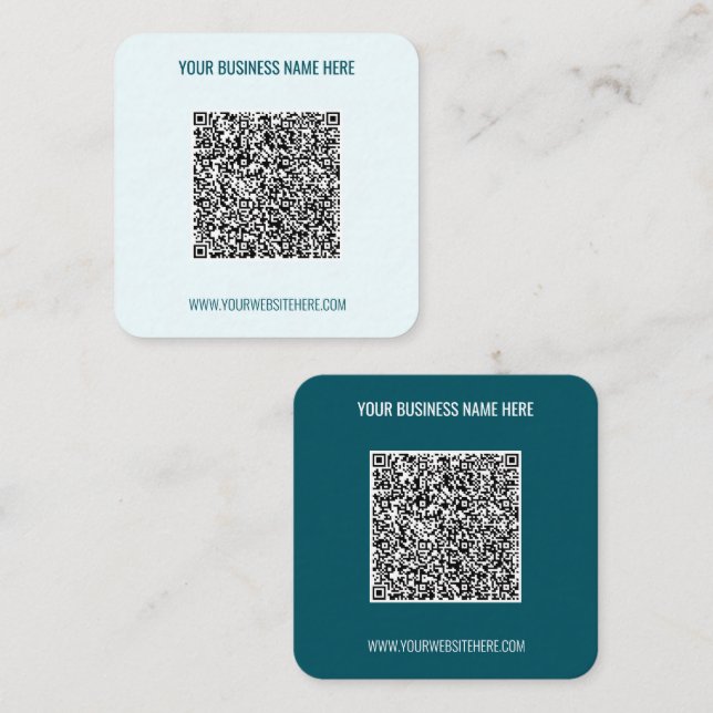 Custom QR Code Promotional Business Card Template (Front/Back)