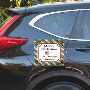 Custom QR Code Restaurant Christmas Plaid
