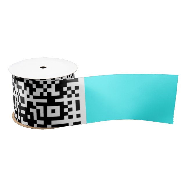 Custom QR Code Ribbon Design Your Own Satin Ribbon (Spool)