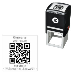 Custom QR Code Rubber Stamp