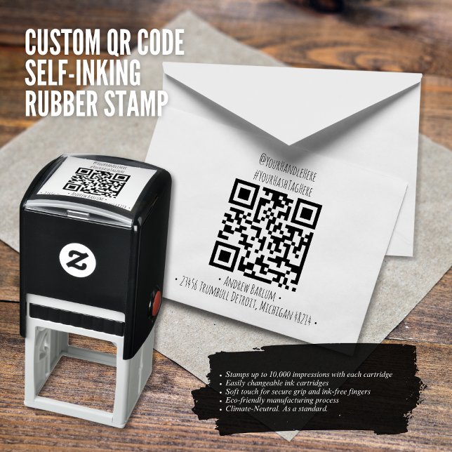 Custom QR Code Rubber Stamp (Custom QR Code Rubber Stamp)