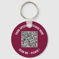 Custom QR Code Scan and Text Your Keychain Gift