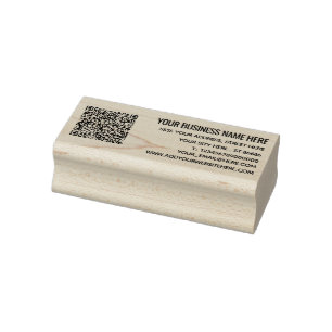 Custom QR Code Scan Info Address Rubber Stamp