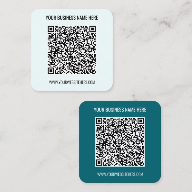 Custom QR Code Scan Info andT ext Business Card (Front/Back)