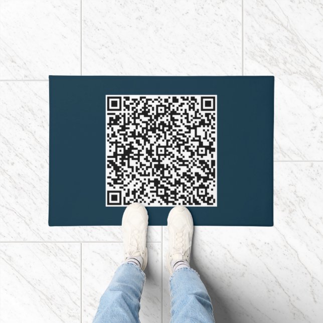 Custom QR Code Scan Info Doormat - Choose Colour (Indoor)