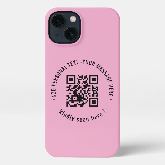 Custom QR Code Scan Info iphone case (Back)
