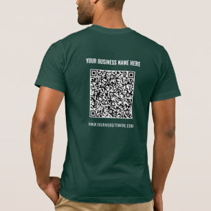 Custom QR Code Scan Info Name Website T-Shirt