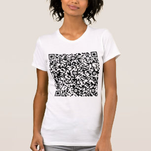 Custom QR Code Scan Info Personalised Fun T-Shirt