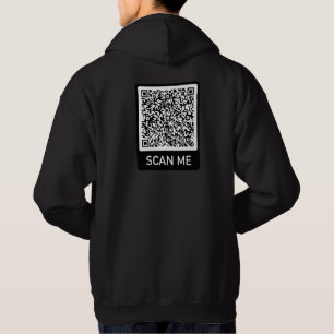 Custom QR Code Scan Info Personalised Hoodie