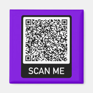 Custom QR Code Scan Info Personalised Magnet Gift