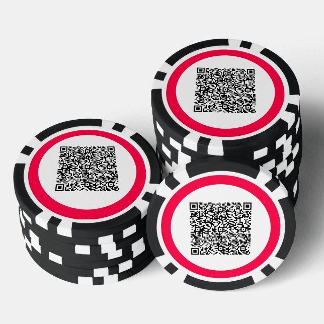 Custom QR Code Scan Info Personalised Poker Chips (Stack)