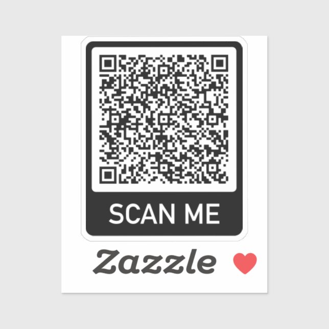 Custom QR Code Scan Info Personalised Sticker (Sheet)