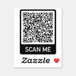 Custom QR Code Scan Info Personalized Sticker