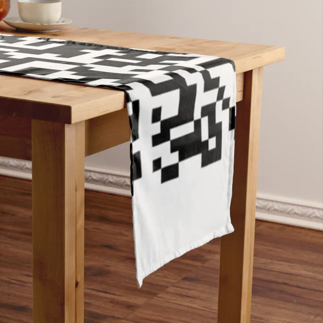 Custom QR Code Scan Info Table Runner Your Colours | Zazzle