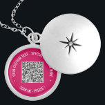 Custom QR Code Scan Info Text and Colours Necklace<br><div class="desc">Choose Colours and Fonts - Personalised Necklaces with Your QR Code Scan Info and Custom Text Modern Necklace Gift - Add Your QR Code - Image or Logo - photo / Text - Name or Custom Text - Resize and Move or Remove / Add Elements - Image / Text with...</div>