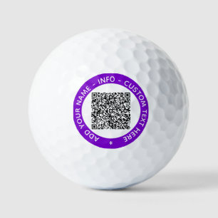 Custom QR Code Scan Info Text Stamp Golf Balls