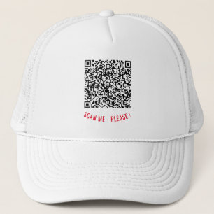 Custom QR Code Scan Info Trucker Hat Template