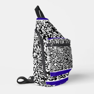 Custom QR Code Scan Info Your Colour Personalised Sling Bag