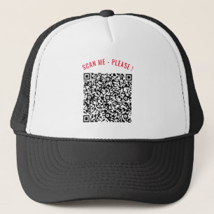 Custom QR Code Scan Info Your Design Trucker Hat