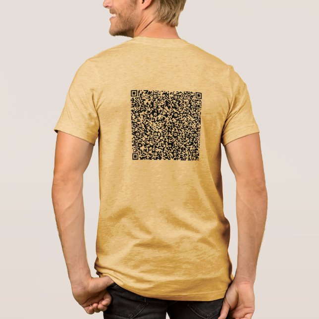 Custom QR Code Scan Info Your Own Design Funny Tri-Blend Shirt (Back)