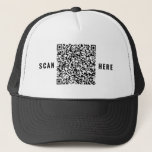 Custom QR Code Scan Info Your Trucker Hat Gift<br><div class="desc">Your QR Code Trucker Hat Scan Info Professional Personalised Modern Promotional Business Barcode Company or Fun Personal Unique Hats / Gift - Add Your QR Code - Image or Logo - photo / or text / more - Resize and Move or Remove / Add Elements - Image / Text with...</div>