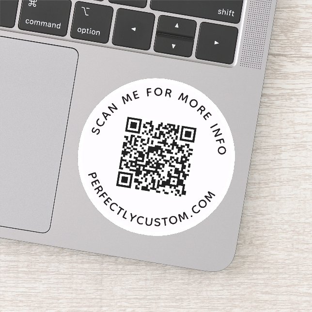 Custom QR code Scan me for more info light pink (Detail)