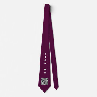 Custom QR Code Scan Neck Tie Example Choose Color
