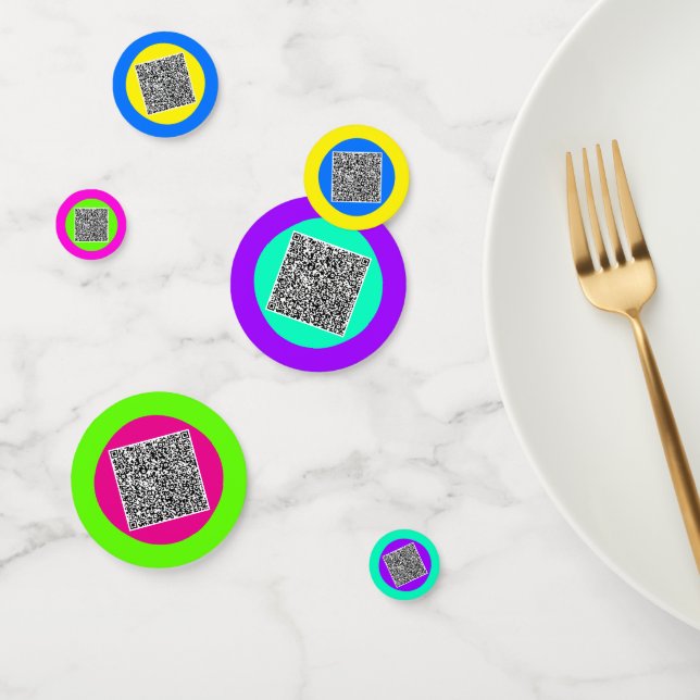 Custom QR Code Scan Party Confetti Choose Colours (Group)