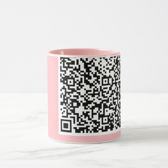 Custom QR Code Scan Your Funny Mug Choose Colour (Center)