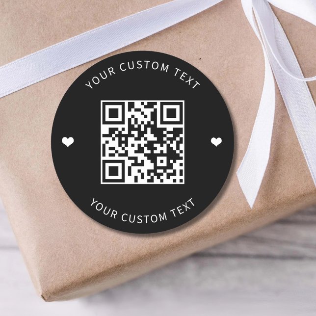 Custom QR Code Small Business Product Packaging Classic Round Sticker (Creator Uploaded)