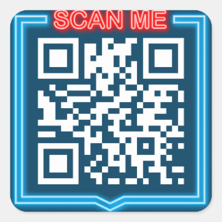 Custom QR Code  Square Sticker