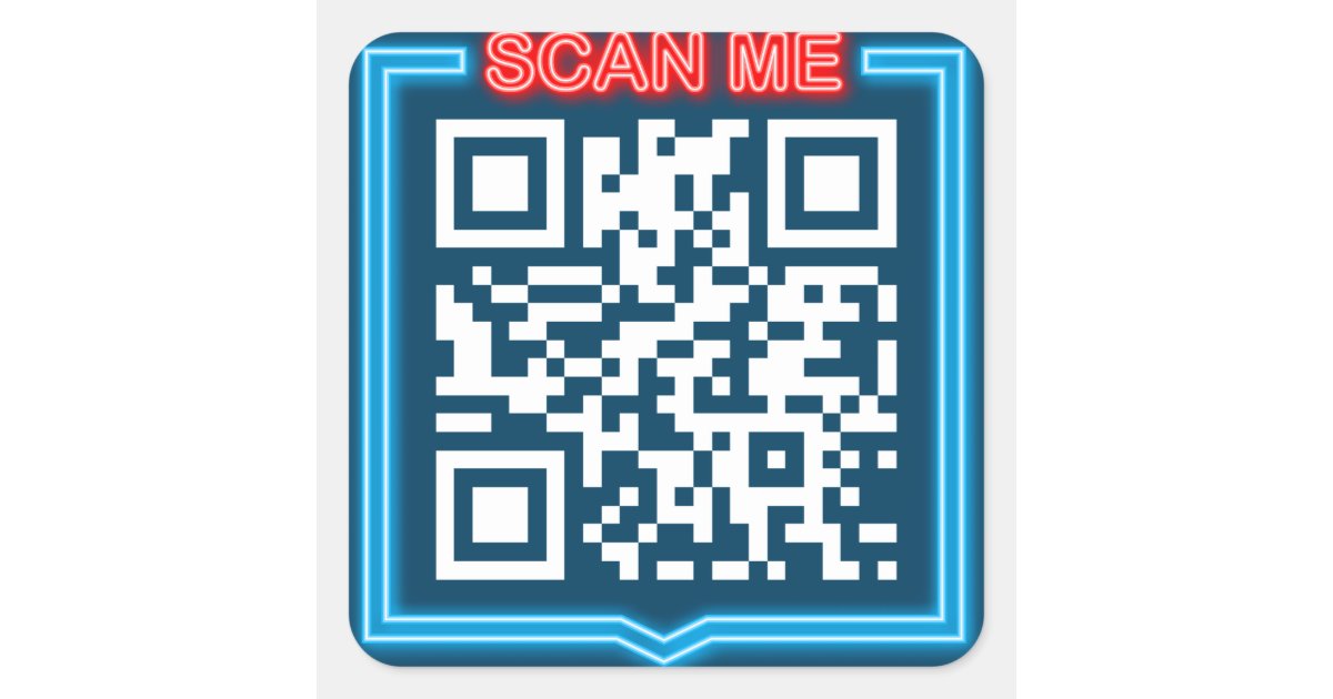 Qr Code Square Sticker Designs Custom QR Code Square Sticker | Zazzle