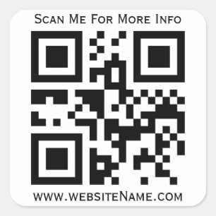 Custom QR Code Square Sticker