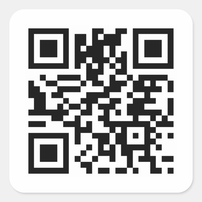 Custom QR Code  Square Sticker (Front)
