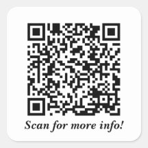 Custom QR Code Square Stickers