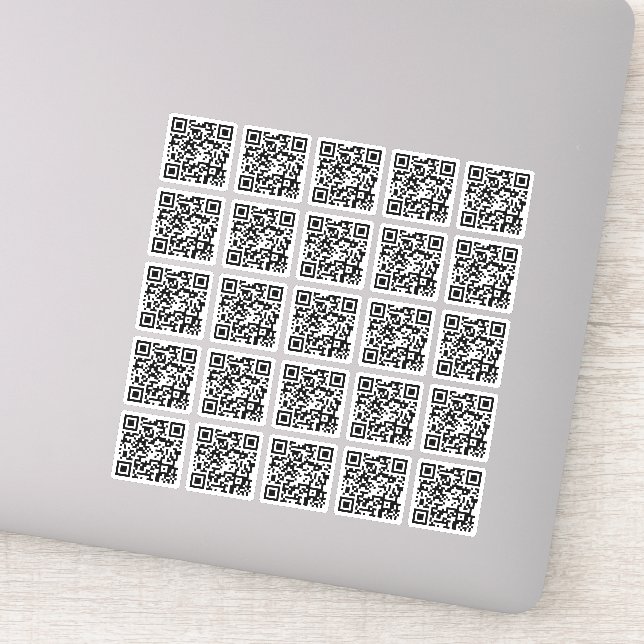 Custom QR code square vinyl Sticker (Detail)