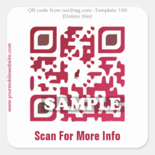 Custom QR code sticker (QR code template #120)