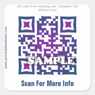Custom QR code sticker (QR code template #126)
