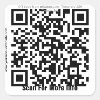 Custom QR code sticker (QR code template #226)