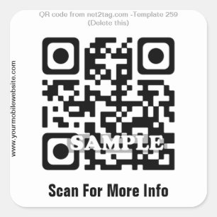 Custom QR code sticker (QR code template #259)