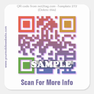 Custom QR code sticker (QR code template #272)
