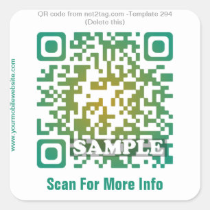 Custom QR code sticker (QR code template #294)