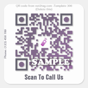 Custom QR code sticker (QR code template #306)