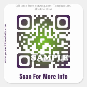 Custom QR code sticker (QR code template #389)