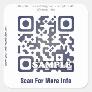 Custom QR code sticker (QR code template #418)