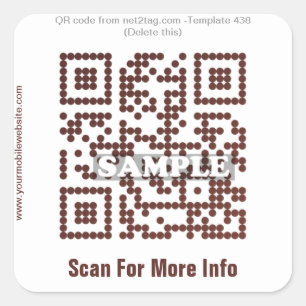 Custom QR code sticker (QR code template #438)