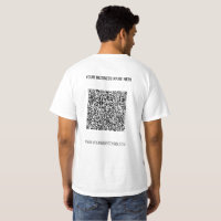 Custom QR Code T-Shirt Your Name Website Text Info