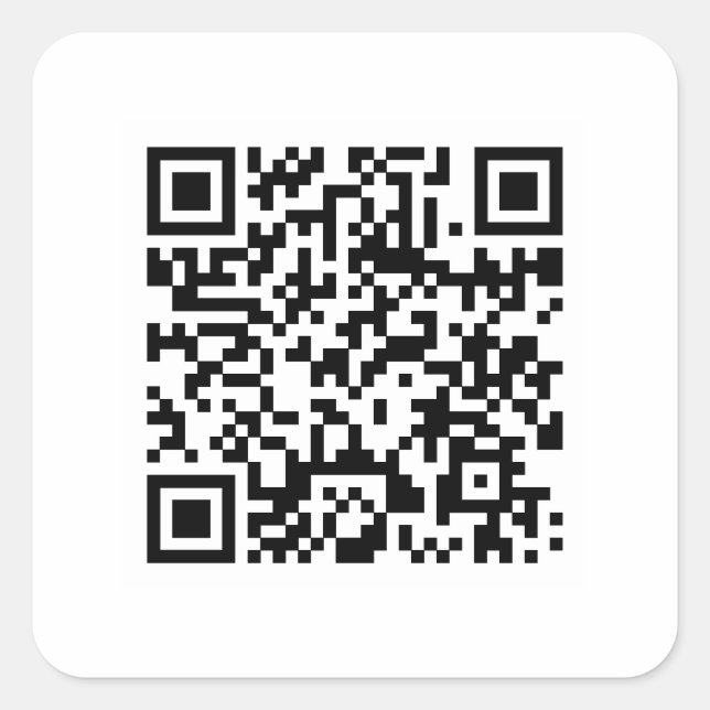 Custom QR Code Template Square Sticker (Front)